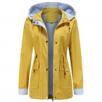 Naiste v&auml;limatkajakk Kerge vetth&uuml;lgav kerge vihmakapuutsiga tuulejope vihmamantel Jooksmine jalutusmantel igap&auml;evane riietus uus 3XL kollane