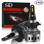 2tk 20000Lm Mini H1 H7 Led Canbus esitulede pirnid H4 LED H11 CSP esituled H8 HB3 9005 HB4 9006 9012 hir2 9004 9007 H13 Hi/Lo Light Auto Lamp 6000K 9005/HB3