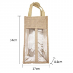 Kangast kinkekoti kangast punase veini pudeli pudelikott akna ja jagajaga