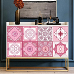 10/15 cm romantilised roosad plaadid kleebis k&ouml;&ouml;k riidekapp tualettruumi seinakleebised kodukaunistuseks veekindel isekleepuv kunstitapeet 15cmX15cmX10pcs roosa