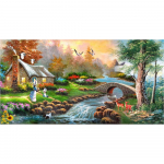 DIY 3D Teemantmaaling Sild Vesi Inimesed Tikand Ristk&auml;sit&ouml;&ouml; Stitch Kodukaunistus Full Round 20x50CM