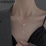 ANENJERY H&otilde;bedane vask tsirkoon vibu s&otilde;lm tutti kaelakee magus uus tipptasemel aksessuaarid rangluu kett h&otilde;be