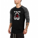 Muscleguysi meeste kuum ese p&otilde;hjuslik 3/4 varrukatega T-s&auml;rk Meeste tr&uuml;kiga Fitness Puuvillane T-s&auml;rk Kulturism 3/4 varrukatega J&otilde;usaalid Riietus Muscle Boys Tops M must