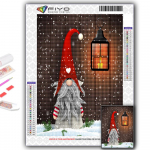 Populaarne 5D isetegemise ristpistega j&otilde;ulupuu J&otilde;uluvana lumememm t&auml;ispuur- ja ristpistes k&auml;sit&ouml;&ouml;komplekt Seinakleebis Kodukaunistus Full Round 20X30CM