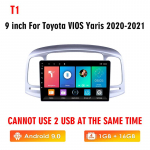 Icreative autoraadio jaoks Hyundai Accent 2006-2011 2 Din 9 tolli Carplay Android Car multimeediumipleier GPS-navigatsioonis&uuml;steemi peaseade stereo