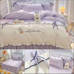 Neljaosaline talvine voodipesukomplekt Kvaliteetsest paksendatud puuvillast twin 4pcs