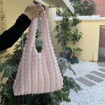 Yogodlns Stripe Bubble Cloud kott naistele Candy Color &otilde;lakott Ostukott Kaasaskantav k&auml;ekott T&uuml;drukutele Kaenlaaukott 29x10x26cm roheline