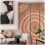 Les Tr&eacute;sors De Lily [A2017] &ndash; pruun Mandala Bois l&otilde;uendiekraan &ndash; 180x120 cm pruun