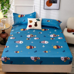 Cartoon Bear voodipesu, ainult voodilina, madratsi katte &uuml;mber voodikatte elastne riba (Ilma padjap&uuml;&uuml;rita) 120x200x25cm