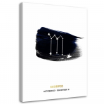 Feeby l&otilde;uenditr&uuml;kk, sodiaagim&auml;rk skorpion 40x60 must/valge