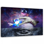 Feeby l&otilde;uenditr&uuml;kk, lill k&auml;el ja veepiisk 60x40 lilla