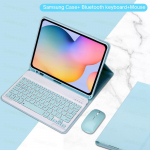 Samsung Galaxy Tab A8 10.5 S6 Lite 10.4 S7 S8 11 &uuml;mbrisele Bluetoothi ​​klaviatuuri ja pliiatsipesaga hiirega English A8 10.5in