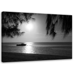 L&otilde;uendiprint Seascape hall 60x40 must/valge