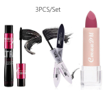 2 in 1 must ripsmetu&scaron;&scaron; + must ripsmetu&scaron;&scaron; + huulel&auml;ige veekindel huulepulk pikendav ripsmeid looduslikult koolutav ja vastupidav 3PCS/Set