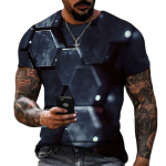 3D T-s&auml;rk Meestele Mood Hip Hop O-kaelusega l&uuml;hikeste varrukatega Topid Abstraktsed Harajuku Meeste T-s&auml;rgid Suured s&auml;rgid Meeste riided 2XL