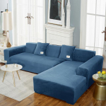 Kvaliteetne sametest diivanikate L kujuga diivani istmekatted elutoa jaoks nurgadiivani jaoks Elastne diivani kate pestav 2seater 140-185cm