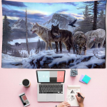 Hundi Gobel&auml;&auml;n Metsah&otilde;im Loom Voodigrupp Hunt Seinale Riputatav Elutoa Dekoratsioon Gobel&auml;&auml;n Kodu Kaunistus 95x70cm