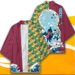 Anime Kimono Demon Slayer Kimetsu no Yaiba Jaapan Mantel Kimono Haori Yukata Cosplay S&auml;rk Mantel Naised Mehed Suveriided S
