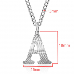 H&otilde;bedase v&auml;rviga minimalistlik AZ-t&auml;hega kaelakee naistele t&auml;hestikuga roostevabast terasest ketid, ehted s&uuml;nnip&auml;evakingitus A