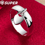 925 Sterling H&otilde;bedast S&uuml;dameluku Ehted 10#