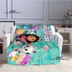 Armas multikas Gabby nukumaja tekk Loominguline flanellist kohev fliisist tekk Lastele ja t&auml;iskasvanutele Kingitus Diivan Reisi telkimine 130x150cm