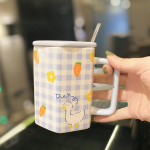 Hi Ins Style Girl Heart kaanega keraamiline kruus Lusikas Armas &otilde;lgedest veetass Kohvitass Hommikus&ouml;&ouml;gipiim Kaerahelbetass