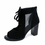 Naiste lukuga kikilipsu t&otilde;mblukk paksud kontsad, platvormkingad Moodsad helmed, &otilde;&otilde;nsad, varbapumbad 35 must