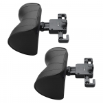 Nahkne auto peatoe kaelapadi Reguleeritava nurgaga autoistme peatoe padi konksuga peavalu leevendamiseks autohaiguse korral 2Pcs Leather Black