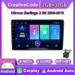 Autoraadio Carplay Citroen Berlingo 2 B9 jaoks 2008 - 2018 Auto multimeedia videopleier GPS-navigatsioon WIFI 2+32GB 1+16GB