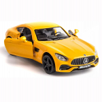 1:36 skaalaga survevalu sulamist automudel, Benz AMG GTS automudel m&auml;nguauto, tagasit&otilde;mmatavad s&otilde;idukid m&auml;nguauto v&auml;ikelastele lastele, poistele, t&uuml;drukutele, kingitus 1/36-12.5x5x3.5cm kollane