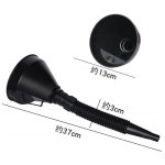 Mootori tankimislehter koos filtriga autode mootorrataste veoautode &otilde;li, bensiini t&auml;itmise kurna pikendustoru voolikulehtrite jaoks must