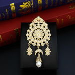 Elegantne kullav&auml;rvi &uuml;mmargune lilleline pross naistele ehted kristallist kuuripatspross punane