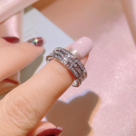 100% ehtne S925 h&otilde;bedane teemants&otilde;rmus naiste meeste Anillos De pulmapaelad peen h&otilde;bedane 925 ehted, naturaalsete teemants&otilde;rmuste karp 10 valge