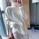 Naiste kampsun, sviiter 2023. aasta s&uuml;gis/talv kommid, mitmek&uuml;lgsed r&otilde;ivad, Korea pikkade varrukatega k&otilde;rge kraega naiste kampsun One Size roosa