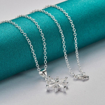 URMYLADY 925 Sterling H&otilde;be AAA tsirkoonist lillega ripatsiga kaelakee kett naistele pulmakihluse ehted 45cm