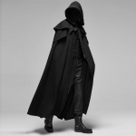 Cosplay Keskaegsed Meeste Kost&uuml;&uuml;mid R&uuml;&uuml;tel Piraat Prints Gooti retro kapuutsiga kuub Keebid Pikad hommikumantlid Jakid Karneval Halloween S must