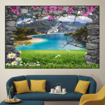 Loodusmaastik L&otilde;uendimaal Kiviaare Vesiputous HD Pildid Lill Taustapilt Plakatid Elutoa Dekoratsioon Raamita 21x30cm No Frame