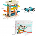 V&auml;ikelaste m&auml;nguasjad v&otilde;idus&otilde;iduraja autokingitused 1 2 3 aastasele poisile &ndash; 4 autoga kaldtee m&auml;nguasi, parkla ja bensiinijaam 27x22x10cm