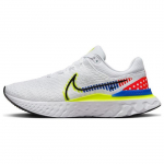 Nike React Infinity Run Flyknit 3 Premium Valge Racer Blue Volt Meeste Tossud Must Heleroheline Erepunane DX1629-100 46