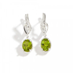 Bolaijewelry Natural Peridot 7x9 ovaalne kalliskivist h&otilde;bedane klambriga k&otilde;rvar&otilde;ngas naistele naiste peole pulmadeks luksuslik ehe kingitus M h&otilde;be