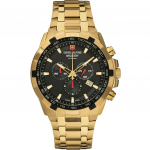 Swiss Alpine Military, Grovana Star Fighter Chronograph Black Dial Quartz 7043.9117 100M meeste k&auml;ekell must