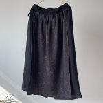 Johnature naiste vintage linasest lapitehnikas prinditud lillelised A-joonega seelikud Elastsed v&ouml;&ouml;kohad riided s&uuml;gisesed Hiina stiilis seelikud M kohv