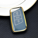 Pehme TPU auto v&otilde;tme&uuml;mbrise kate puldi v&otilde;tmehoidja kest Volkswagen VW Magotan Passat B8 Golf jaoks Skoda Superb A7 tarvikute jaoks valge