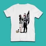 Banksy Disainiga Tr&uuml;kk Meeste T-s&auml;rgid Suvine Vabaaja Anime T-s&auml;rk Unisex R&otilde;ivad XS valge
