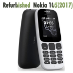 Renoveeritud Nokia originaal Nokia 105 (2017. aasta) Mobiiltelefon 1/2 SIM-kaardiga Single SIM Simple Set must