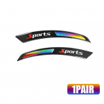 2X auto rattakaare trimmi peegeldava kokkup&otilde;rkevastase ribaga poritiiba laiendusserva kleebis