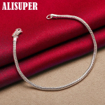 925 Sterling Silver 3MM Snake Chain K&auml;ev&otilde;rud Ehted 20cm