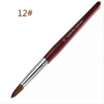 Pro Kolinsky Akr&uuml;&uuml;l Nail Art Brush Manik&uuml;&uuml;ri pulber Puidust k&auml;epidemega manik&uuml;&uuml;ri t&ouml;&ouml;riist 12#