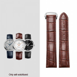 18mm 20mm 22mm ehtsast nahast kellarihm Omega kella Speed ​​Seamaster Deployant pannal Must pruun kellarihma k&auml;ev&otilde;ru Brown-silver 18mm with logo