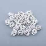30 Pcs.-shaped Pendants Charm for Necklaces, Bracelets, Key Rings, Silver, 15 x 13mm